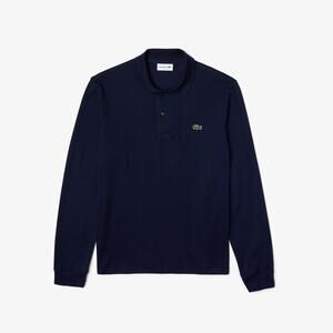Lacoste Men's Classic Long Sleeve Polo Shirt 3X Classic Preppy Navy Gator Logo